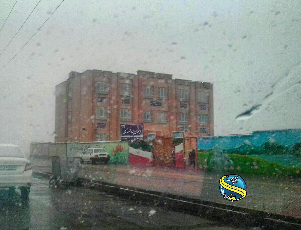 بارش بهاری در شهر گلبهار